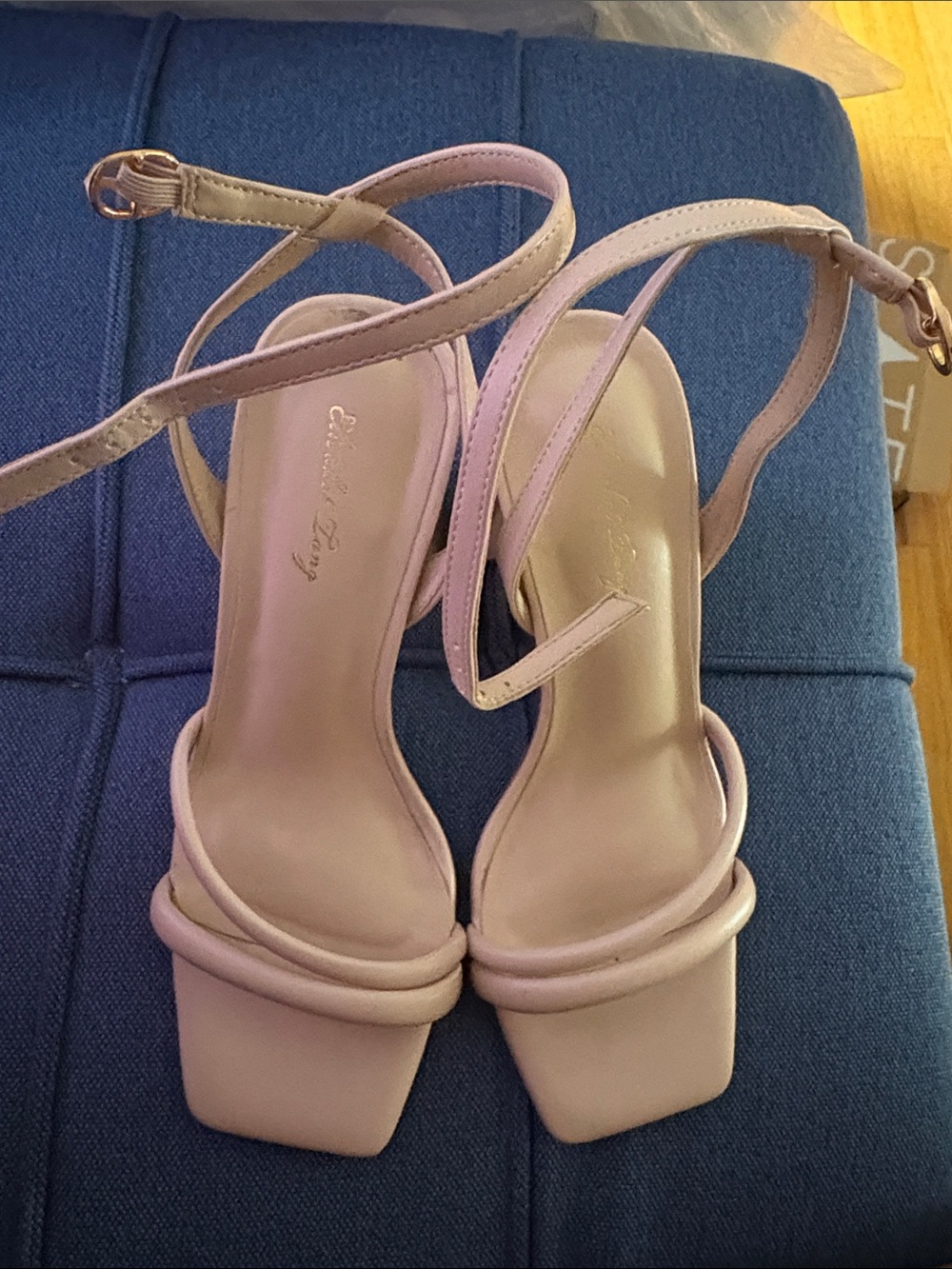 Elegant Women's Strappy Block Heel Sandals in Blush